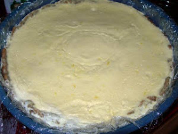 Tarta de queso con arándanos en microondas. Paso a paso - Preparación paso 6