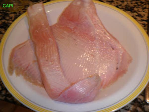 ARRÒS ALLIPEBRAT DE RAYA. - Preparación paso 1