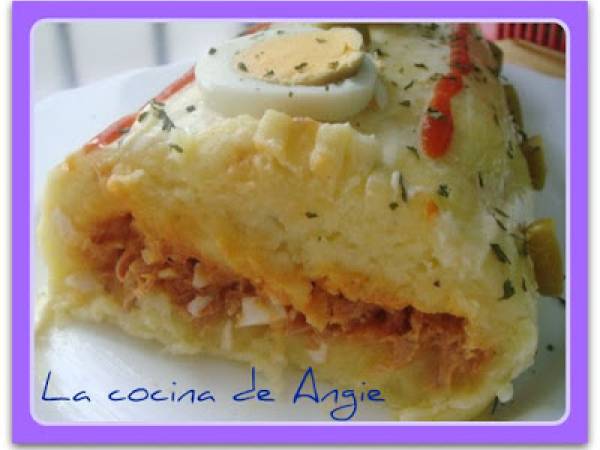 Brazo de gitano de atún y patata - Preparación paso 1