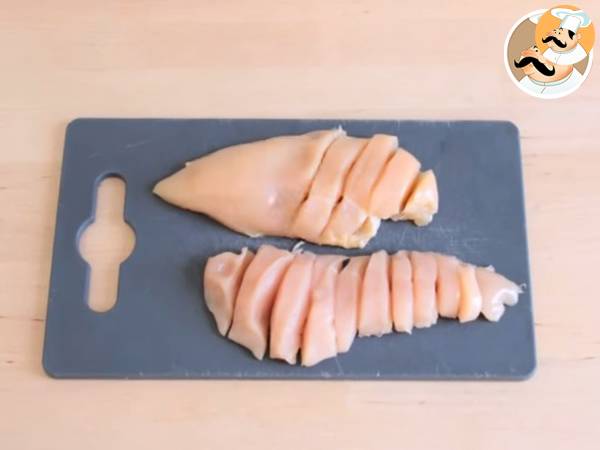 Wrap de pollo o fajita de pollo light - Preparación paso 1