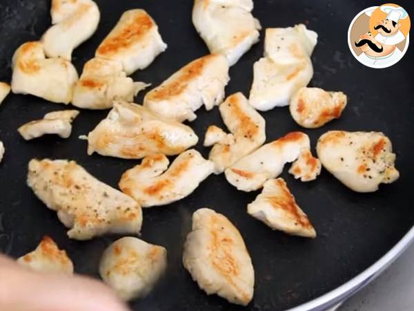 Wrap de pollo o fajita de pollo light - Preparación paso 2