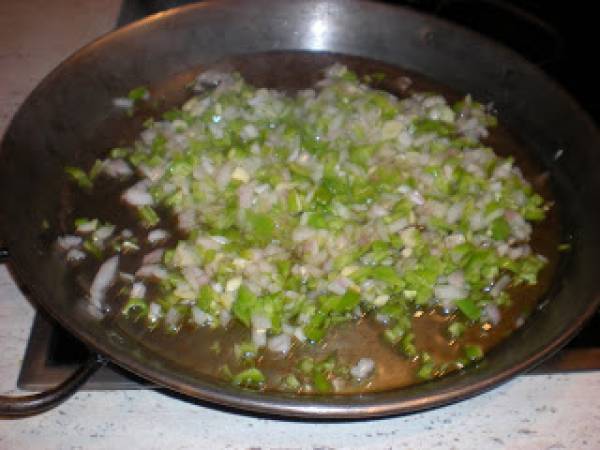 Paella de marisco - Preparación paso 1