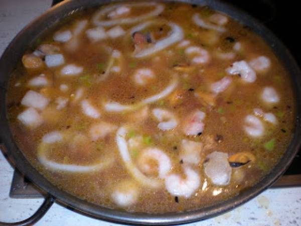Paella de marisco - Preparación paso 2