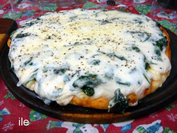 Pizza de espinaca a la italiana - Preparación paso 6