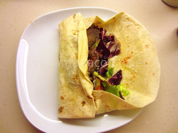 Dürüm de ternera - Preparación paso 5