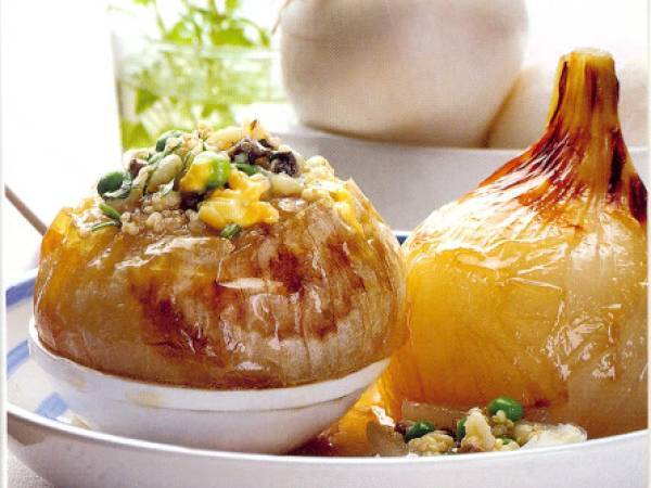 Cebollas de Fuentes rellenas - Preparación paso 1