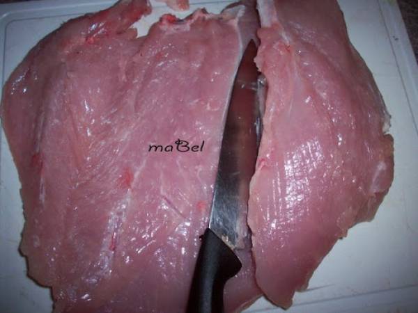 Pechuga de pavo rellena - Preparación paso 1