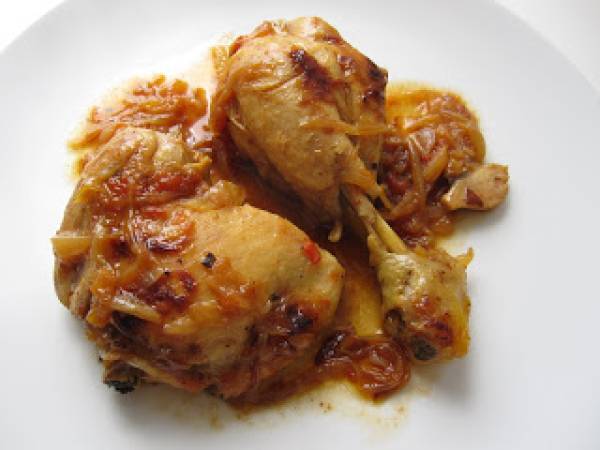 Pollastre rostit amb ceba - Preparación paso 1