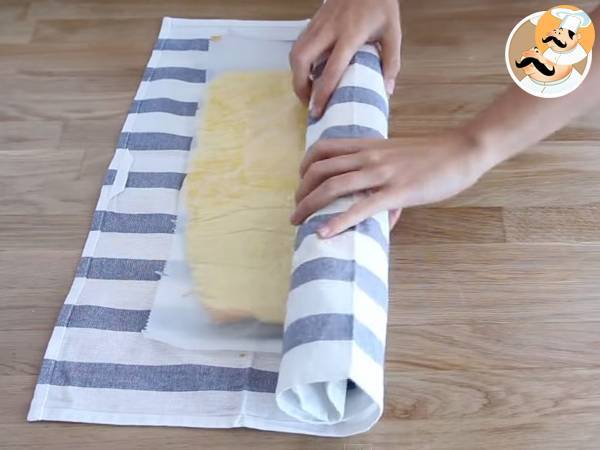 Tronco de Navidad relleno de Chantilly - Preparación paso 6