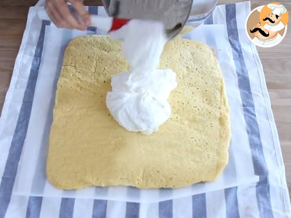 Tronco de Navidad relleno de Chantilly - Preparación paso 9
