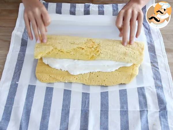 Tronco de Navidad relleno de Chantilly - Preparación paso 10