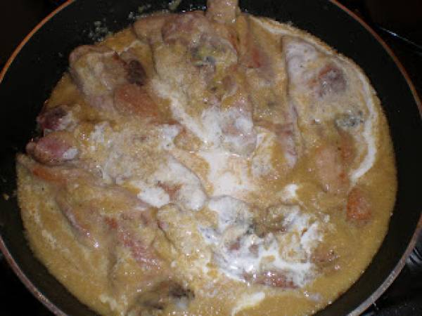 Chuletas de pavo a la crema de mostaza - Preparación paso 4