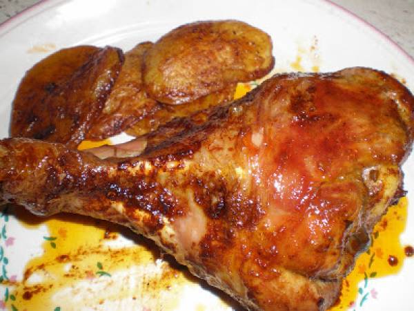 Muslos de pavo con patatas - Preparación paso 3