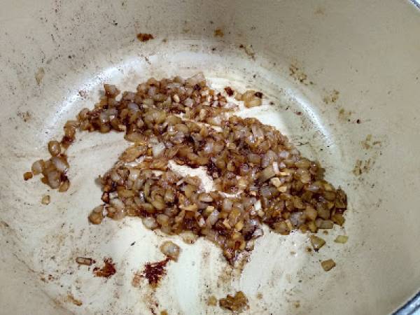 Pollo en pepitoria {receta tradicional española} - Preparación paso 7