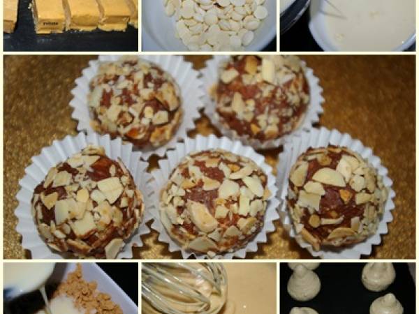 Trufas de Turrón blando - Preparación paso 1
