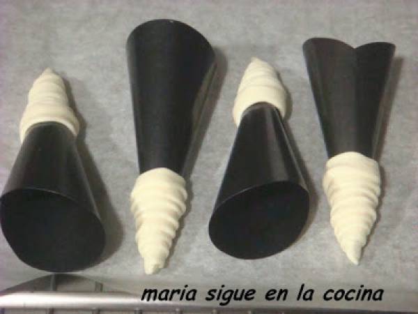 Conos de crema pastelera - Preparación paso 3