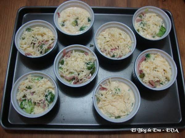 Clafoutis de jamon y brocoli - Preparación paso 7