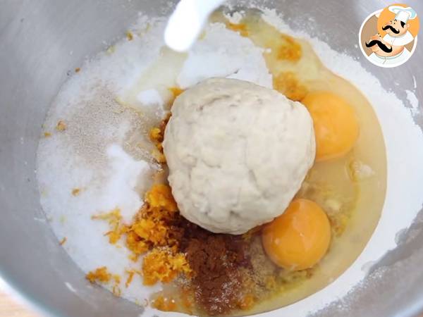 Roscón de Reyes relleno Chantilly para Navidad - Preparación paso 2