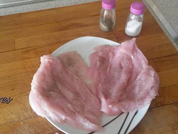 Rollito de pavo con jamon y verduras al horno - Preparación paso 1