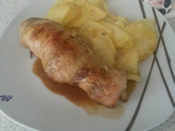 Rollito de pavo con jamon y verduras al horno - Preparación paso 5