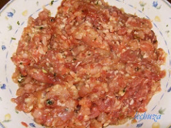 Albóndigas rellenas de coles de bruselas - Preparación paso 3