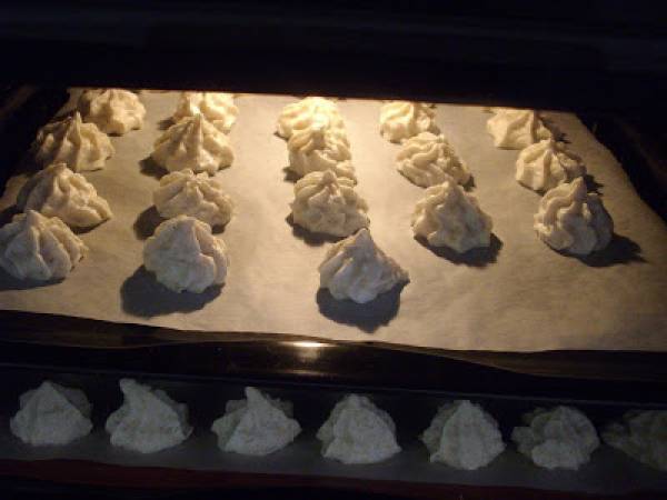 Bocaditos de merengue francés al coco - Preparación paso 3