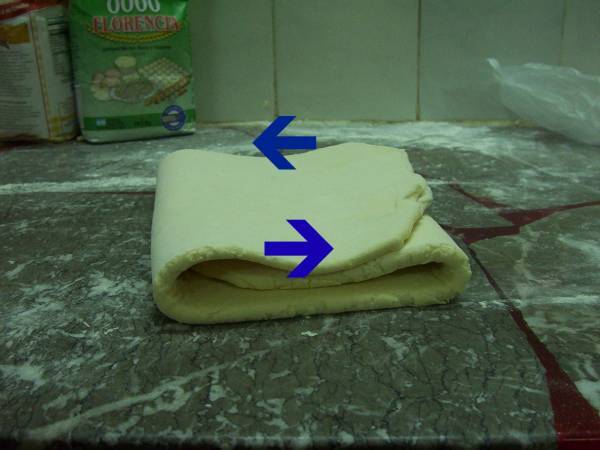 Masa de hojaldre, milhojas - Preparación paso 8