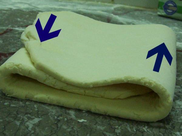 Masa de hojaldre, milhojas - Preparación paso 9