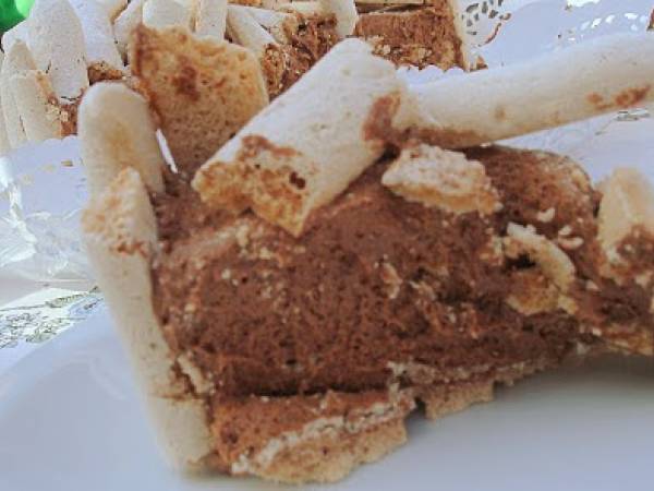 Tarta concord con merengue italiano y mousse de chocolate - Preparación paso 2