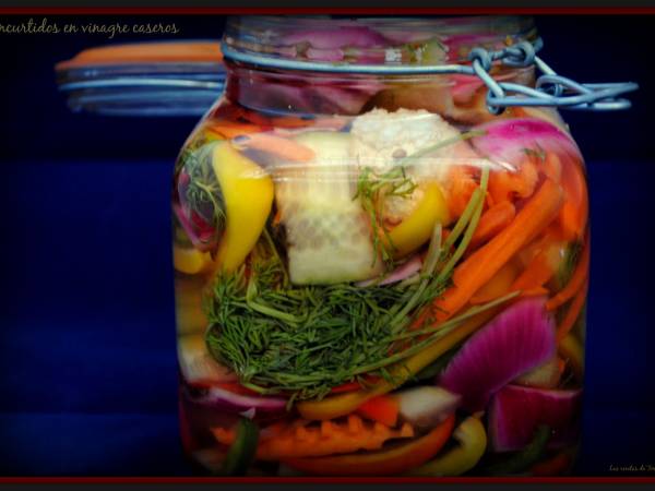 Encurtidos en vinagre caseros - Preparación paso 1