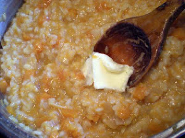 Risotto de calabaza y almendras - Preparación paso 9