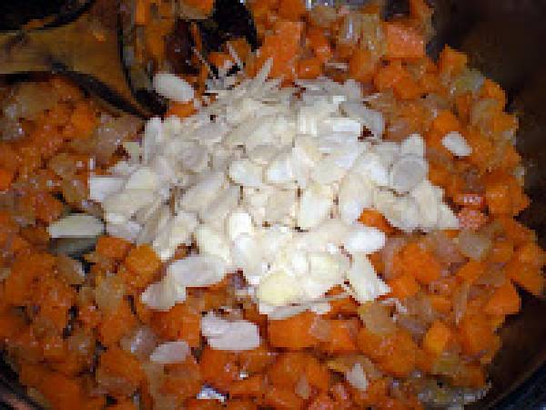 Risotto de calabaza y almendras - Preparación paso 5