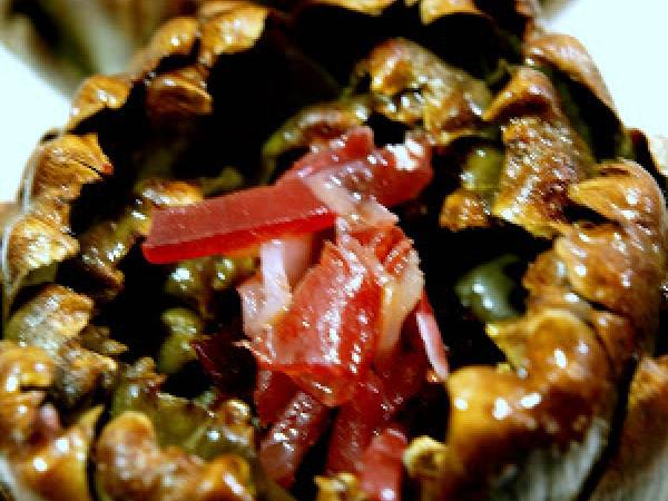 Alcachofas con jamón ibérico - Preparación paso 2