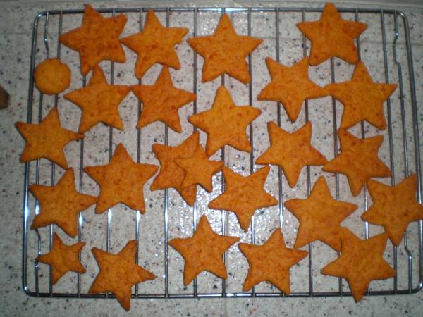 Estrellas de queso - Preparación paso 6