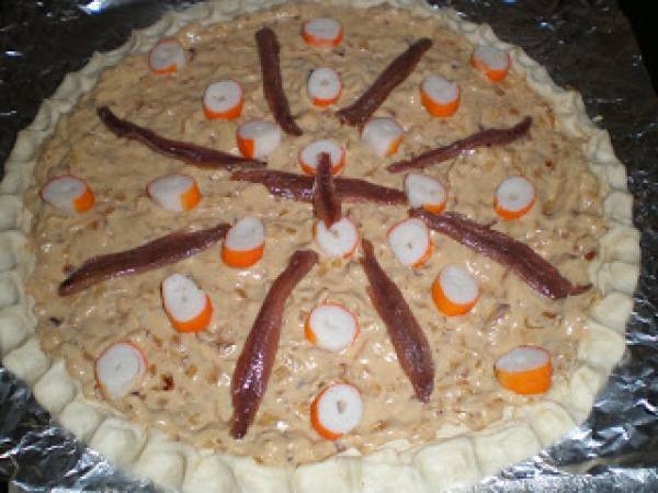 Hojaldre de surimi y anchoas - Preparación paso 2