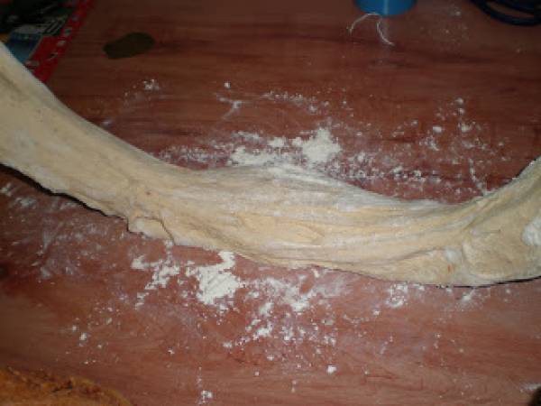 Pan chapata o ciabatta con tomate seco en aceite - Preparación paso 3