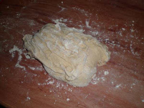 Pan chapata o ciabatta con tomate seco en aceite - Preparación paso 4