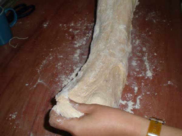 Pan chapata o ciabatta con tomate seco en aceite - Preparación paso 5