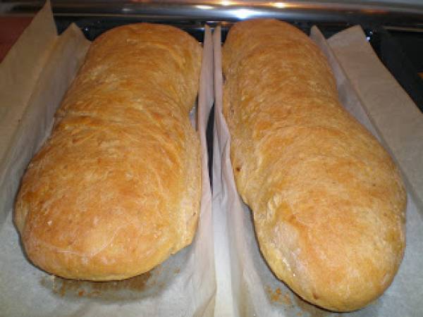 Pan chapata o ciabatta con tomate seco en aceite - Preparación paso 8