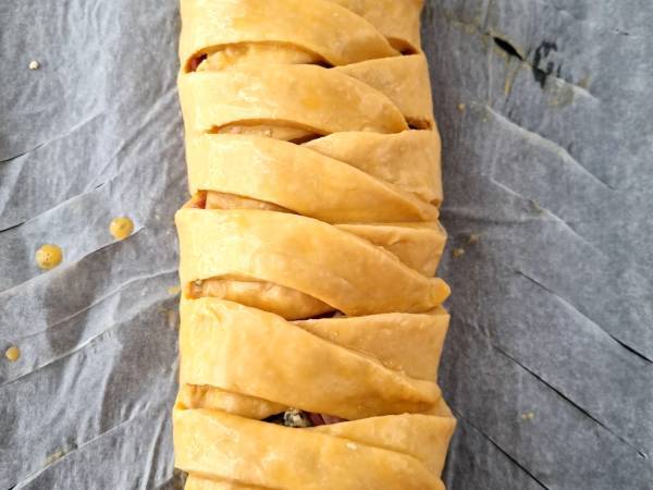 Brioche relleno de lacón y queso azul - Preparación paso 5