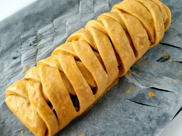 Brioche relleno de lacón y queso azul - Preparación paso 6