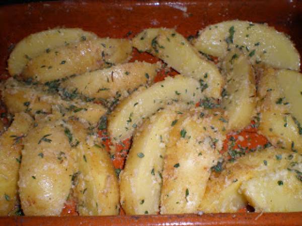 Patatas con parmesano al horno - Preparación paso 1