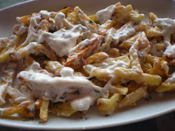 Patatas fritas con alioli - Preparación paso 4