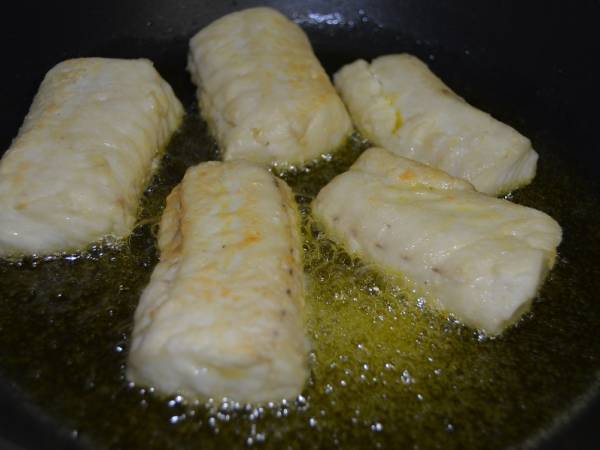 Lomos de merluza a la sidra - Preparación paso 1