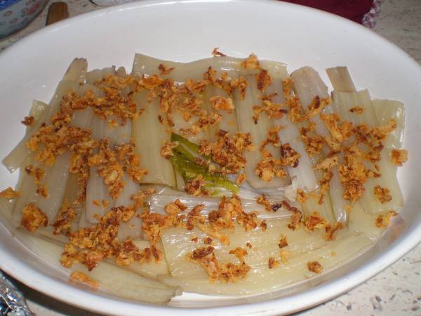 Pencas de acelgas gratinadas - Preparación paso 1