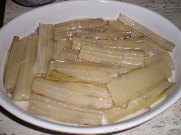 Pencas de acelgas gratinadas - Preparación paso 2