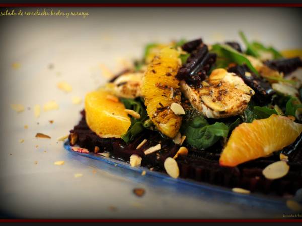 Ensalada de remolacha, brotes y naranja - Preparación paso 3