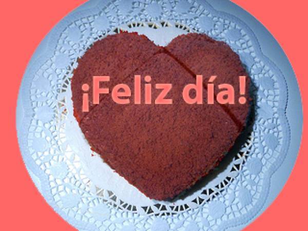 Bizcocho romántico en forma de corazón - Preparación paso 6