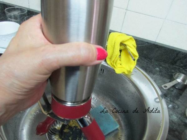 Bizcocho esponja, con sifón - Preparación paso 5