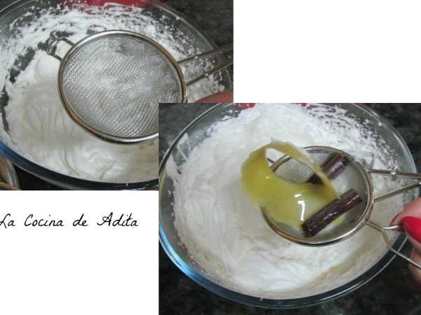 Leche merengada, con leche desnatada - Preparación paso 3